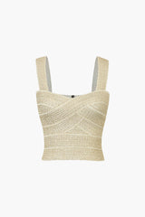 Zip Back Crop Bandage Tank Top