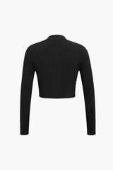 Hook And Eye Long Sleeve Top