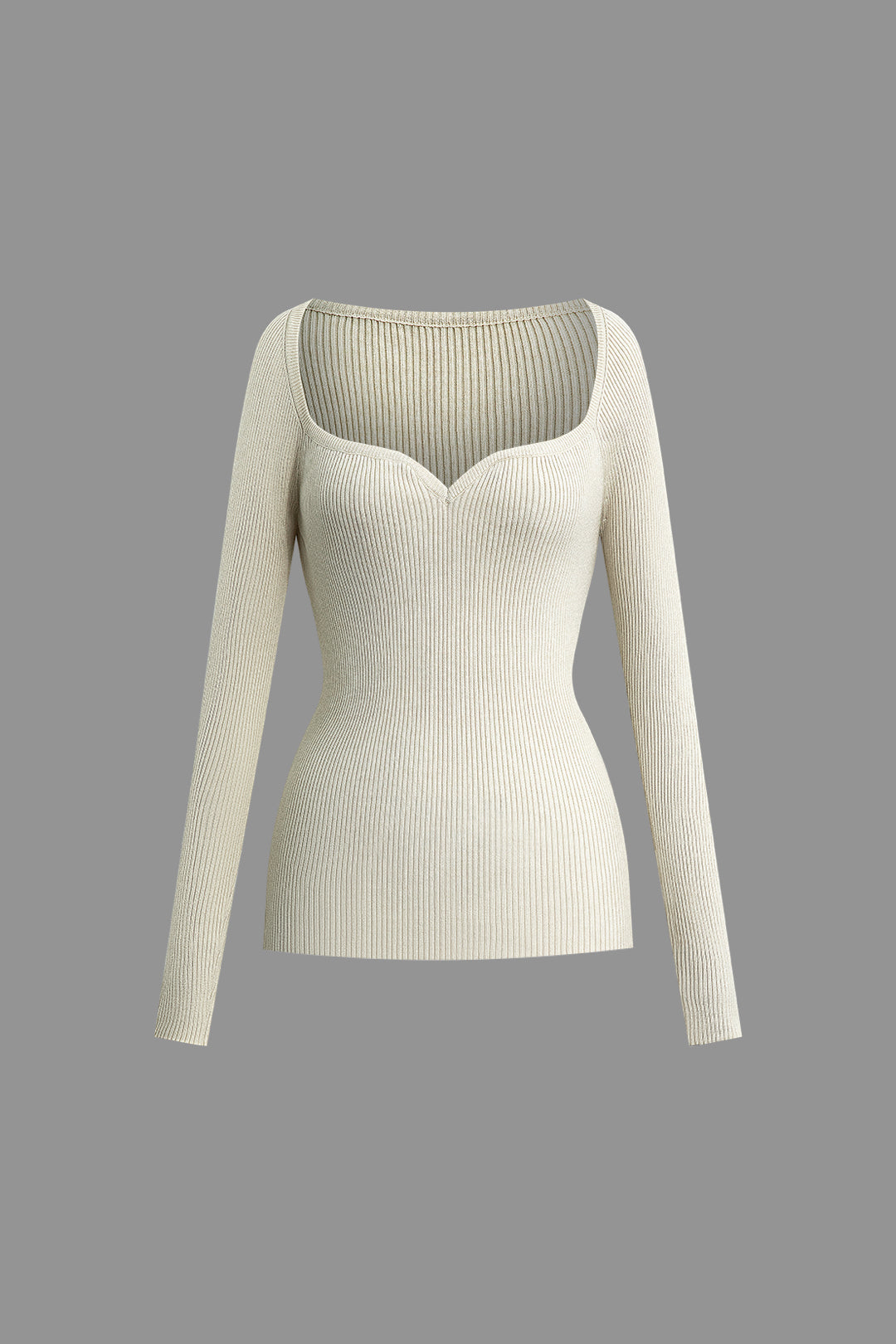 Solid Long Sleeve Knit Top