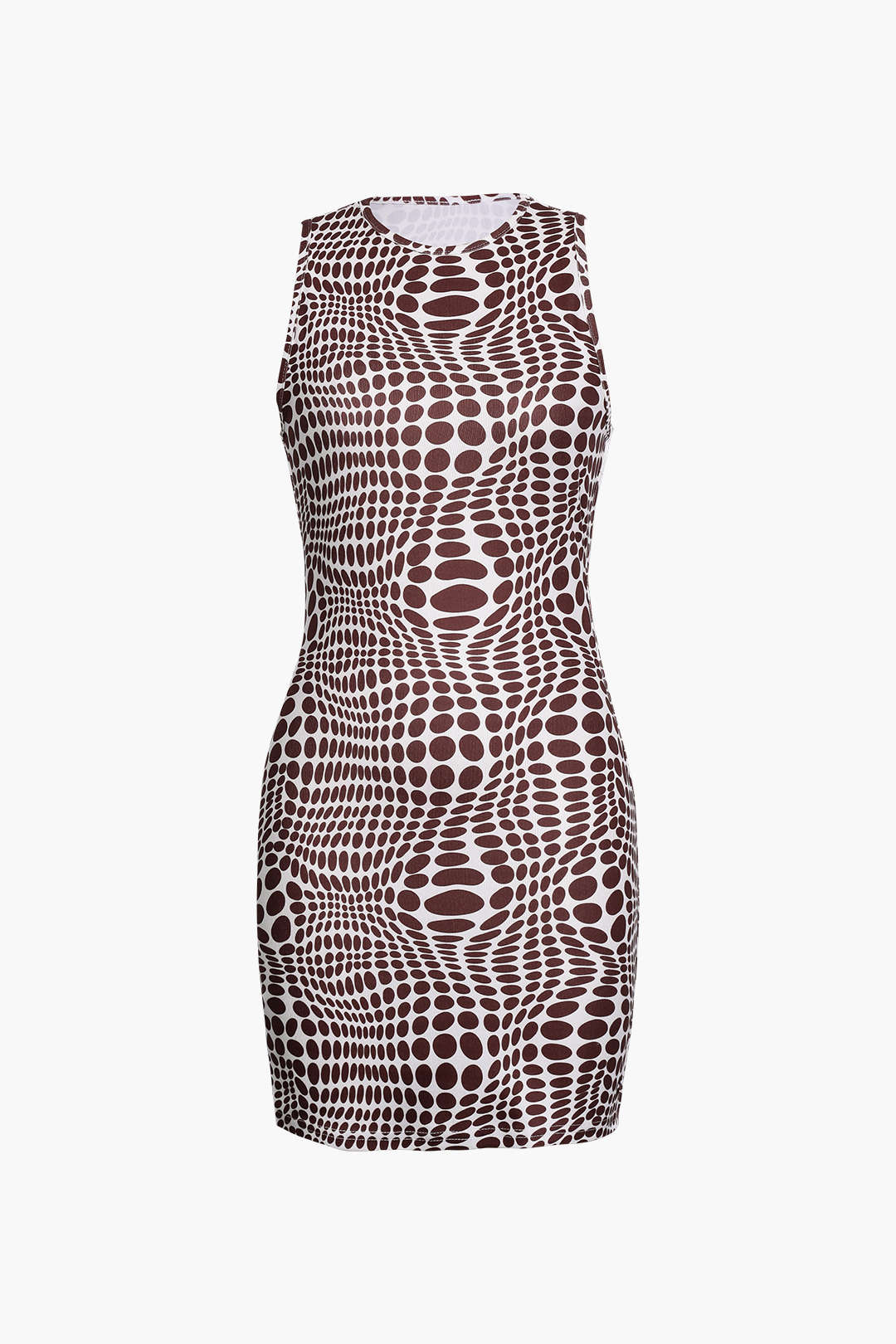 Spot Printed Bodycon Mini Dress