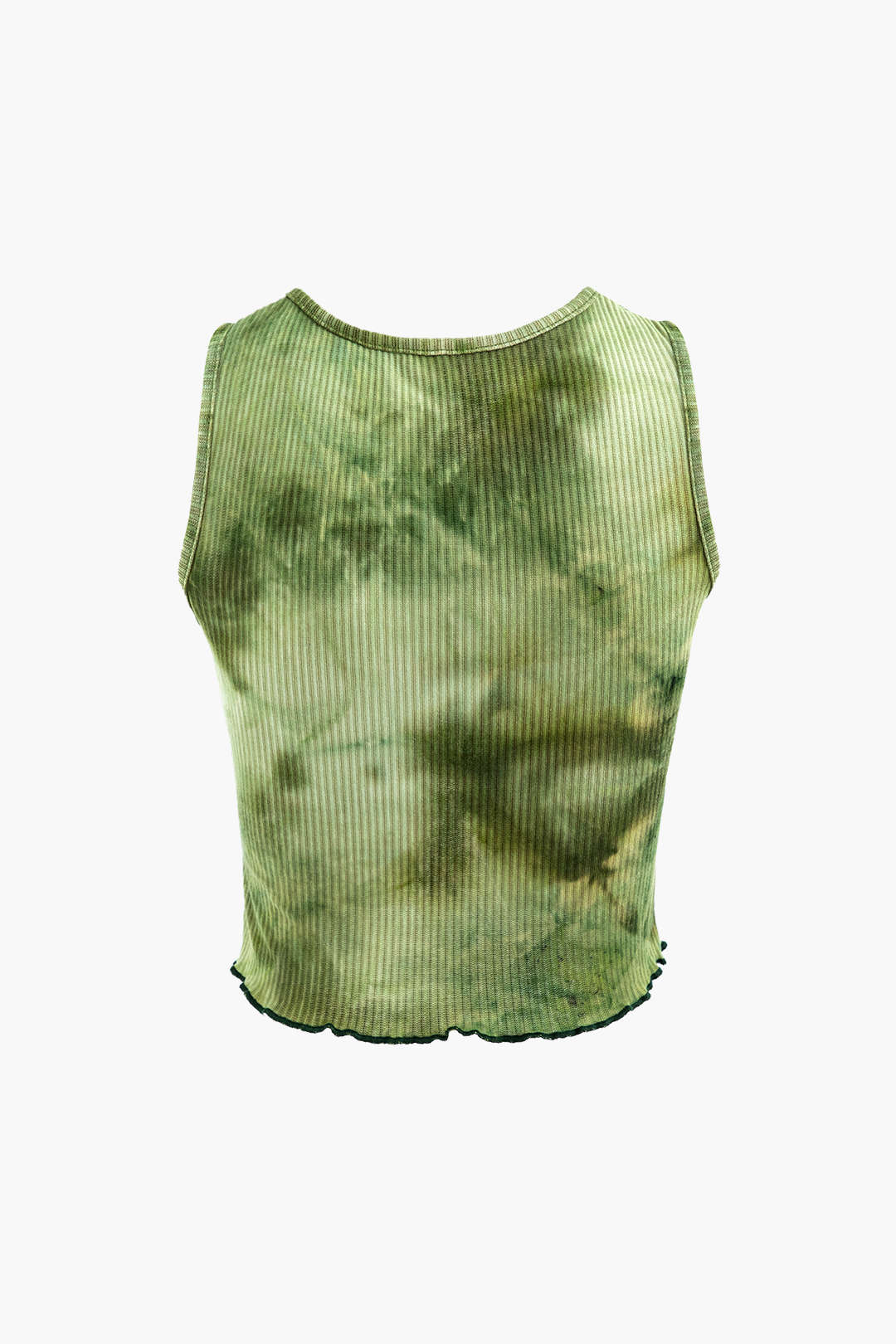 Butterfly Pattern V-neck Crop Tank Top