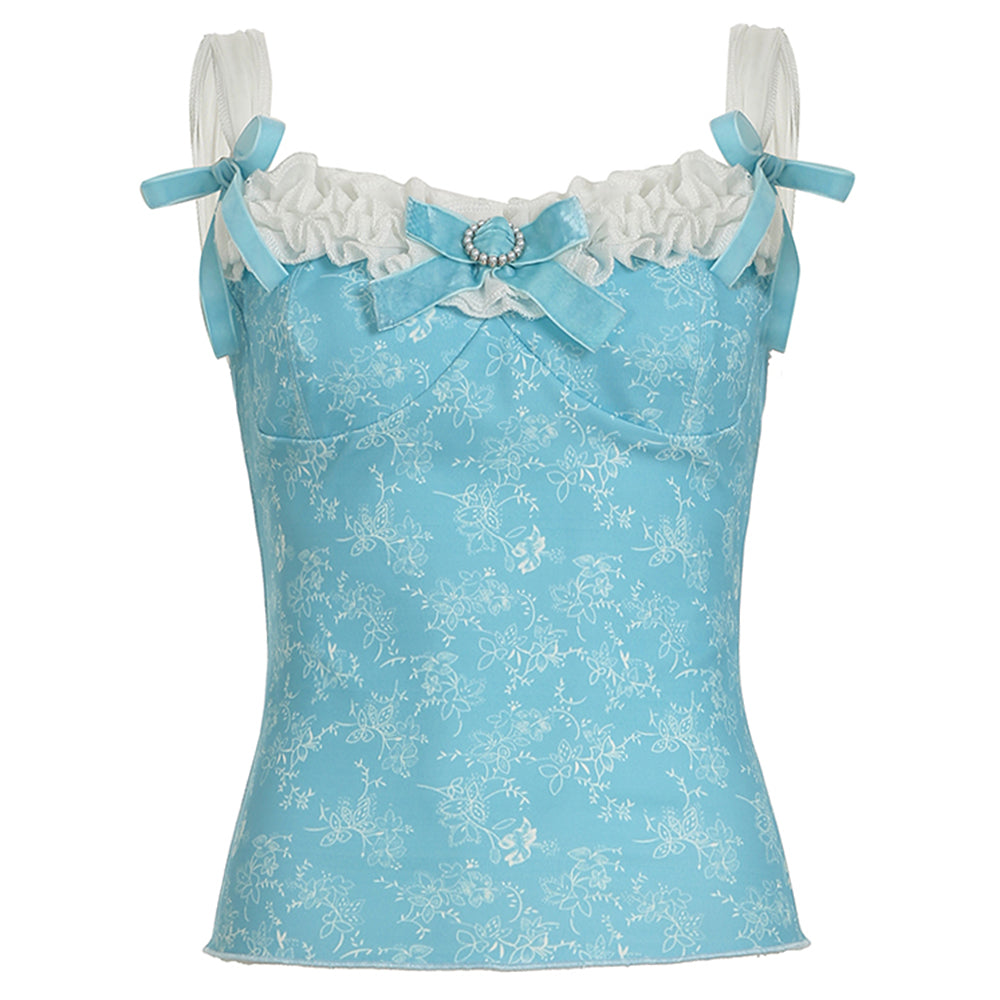 Baroque Style Satin Bustier Top