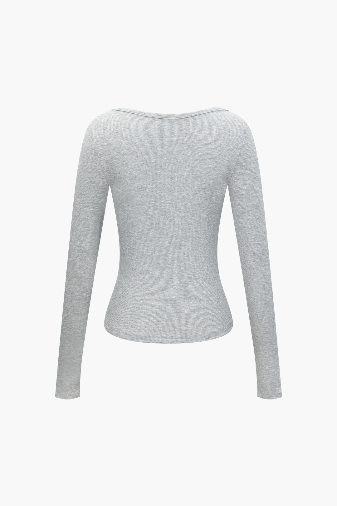 Square Neck Long Sleeve Top