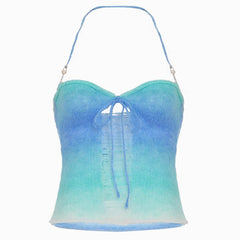Beach Girl Gradient Knit Halter Top