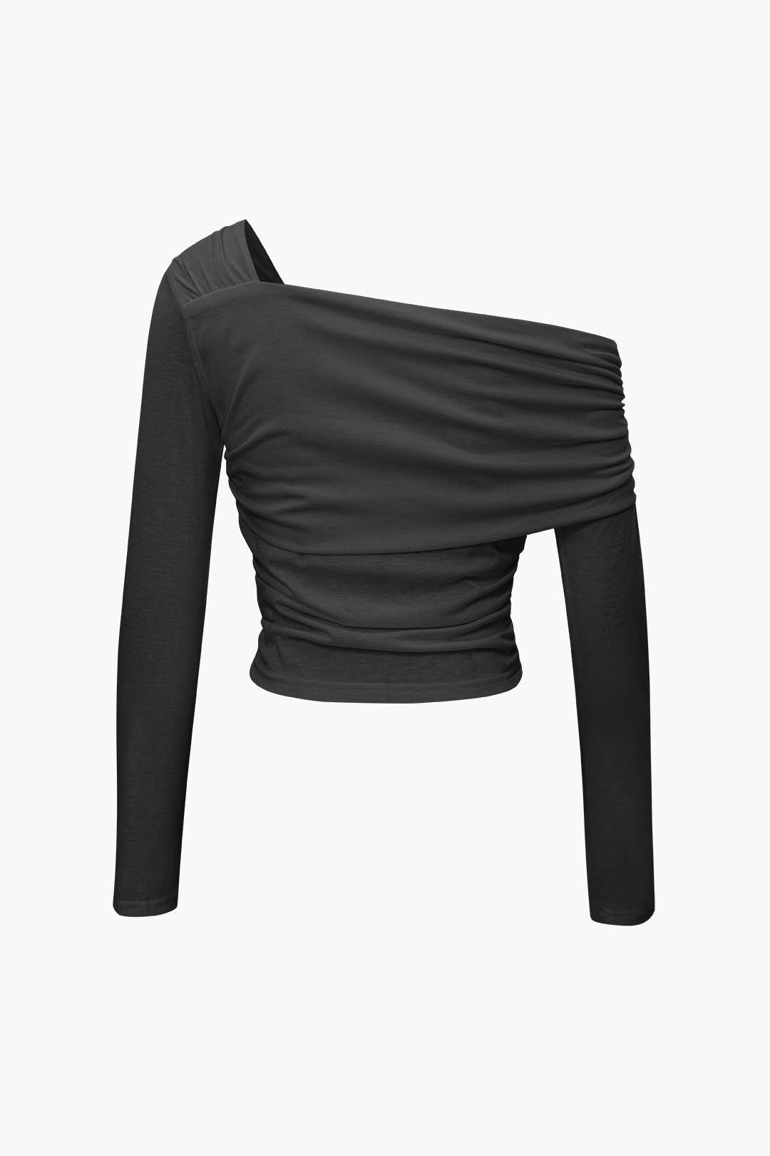 Asymmetrical Ruched Long Sleeve Top