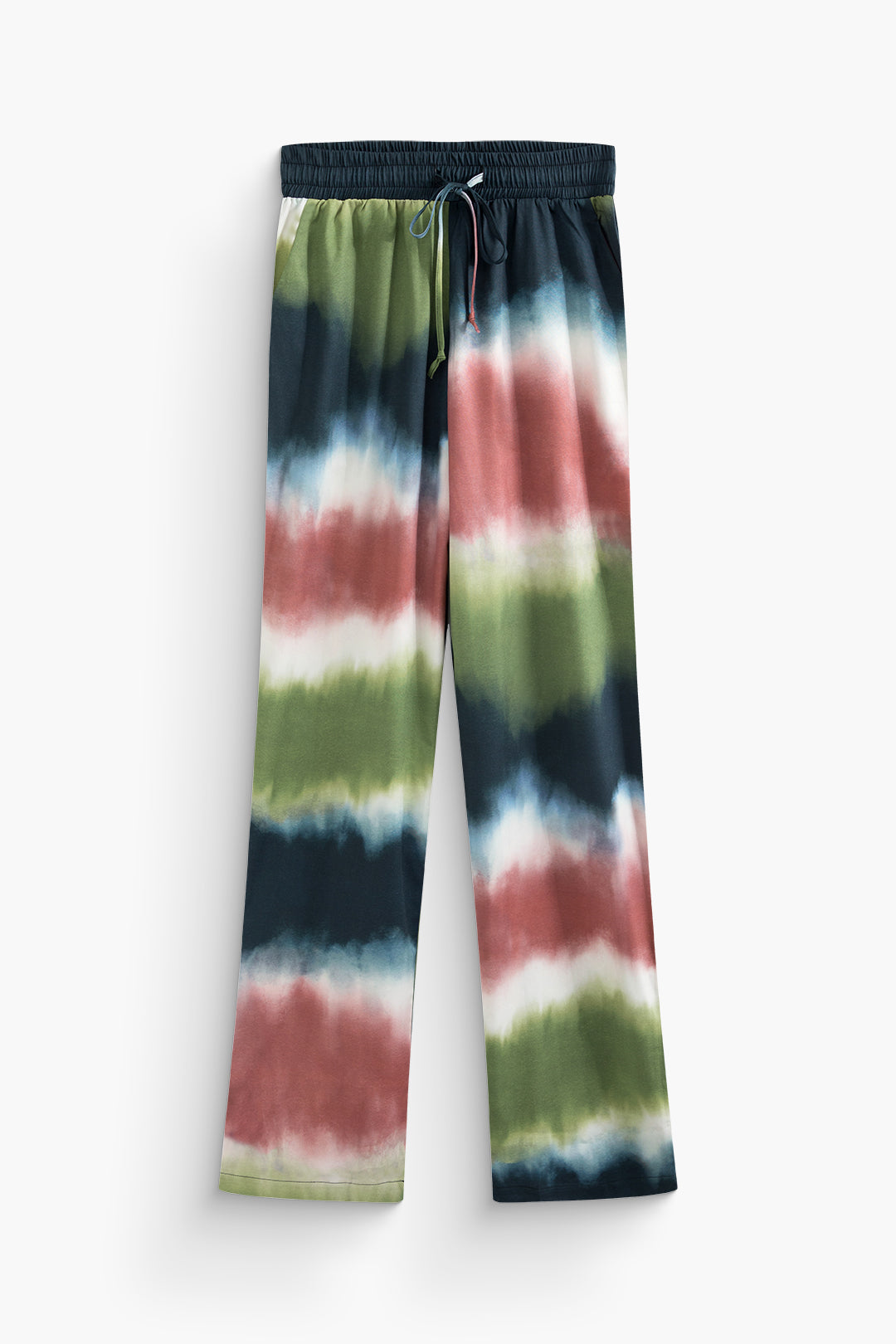 Tie Dye Tie Waist Pocket Pants