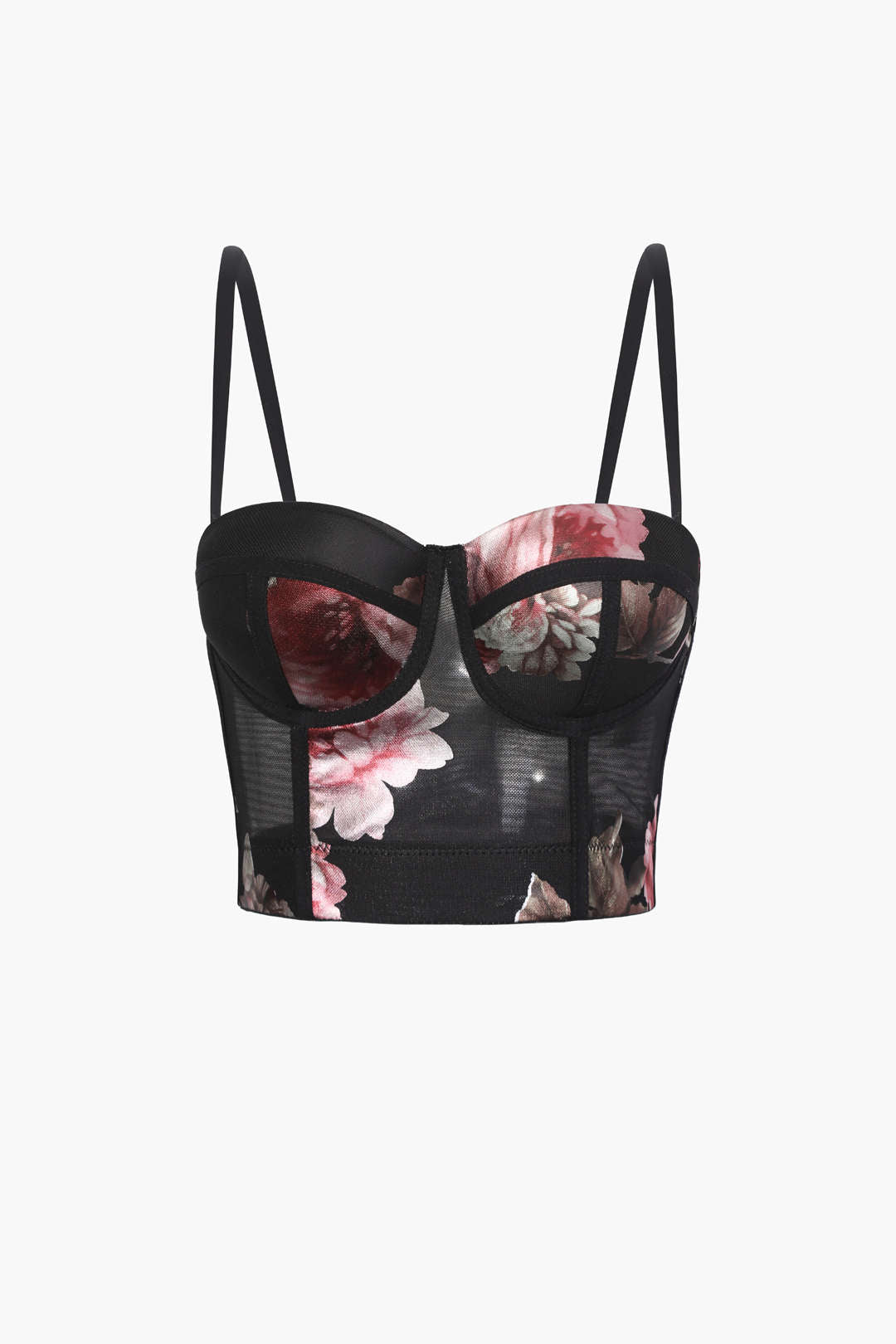 Floral Print Bustier Top