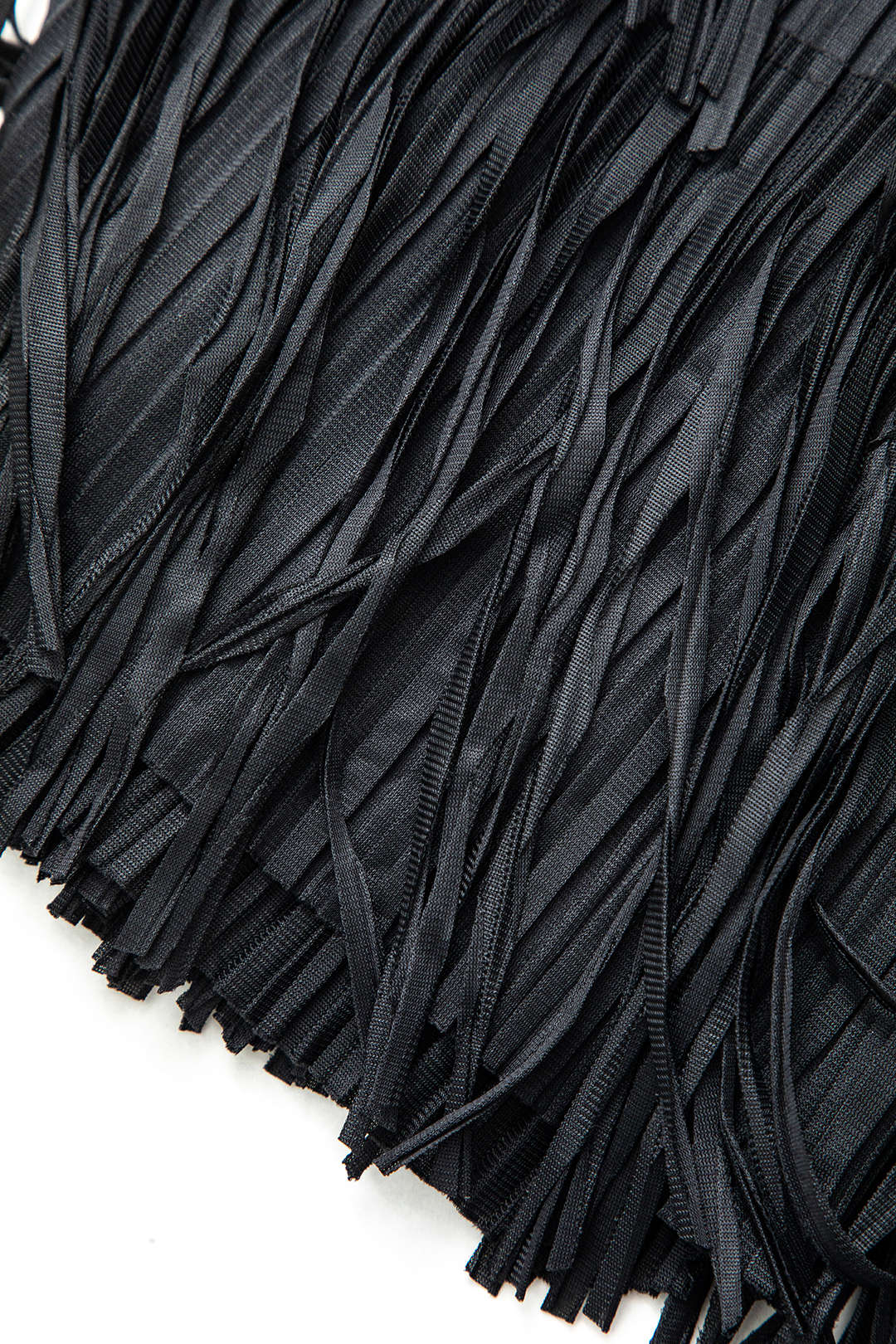 Tiered Fringe Elastic Waist Midi Skirt