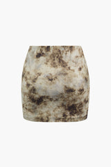 Tie Dye Mesh Mini Skirt