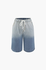 Ombre Drawstring Shorts