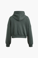 Einfarbiges Set mit Kapuzenpullover und Jogginghose 