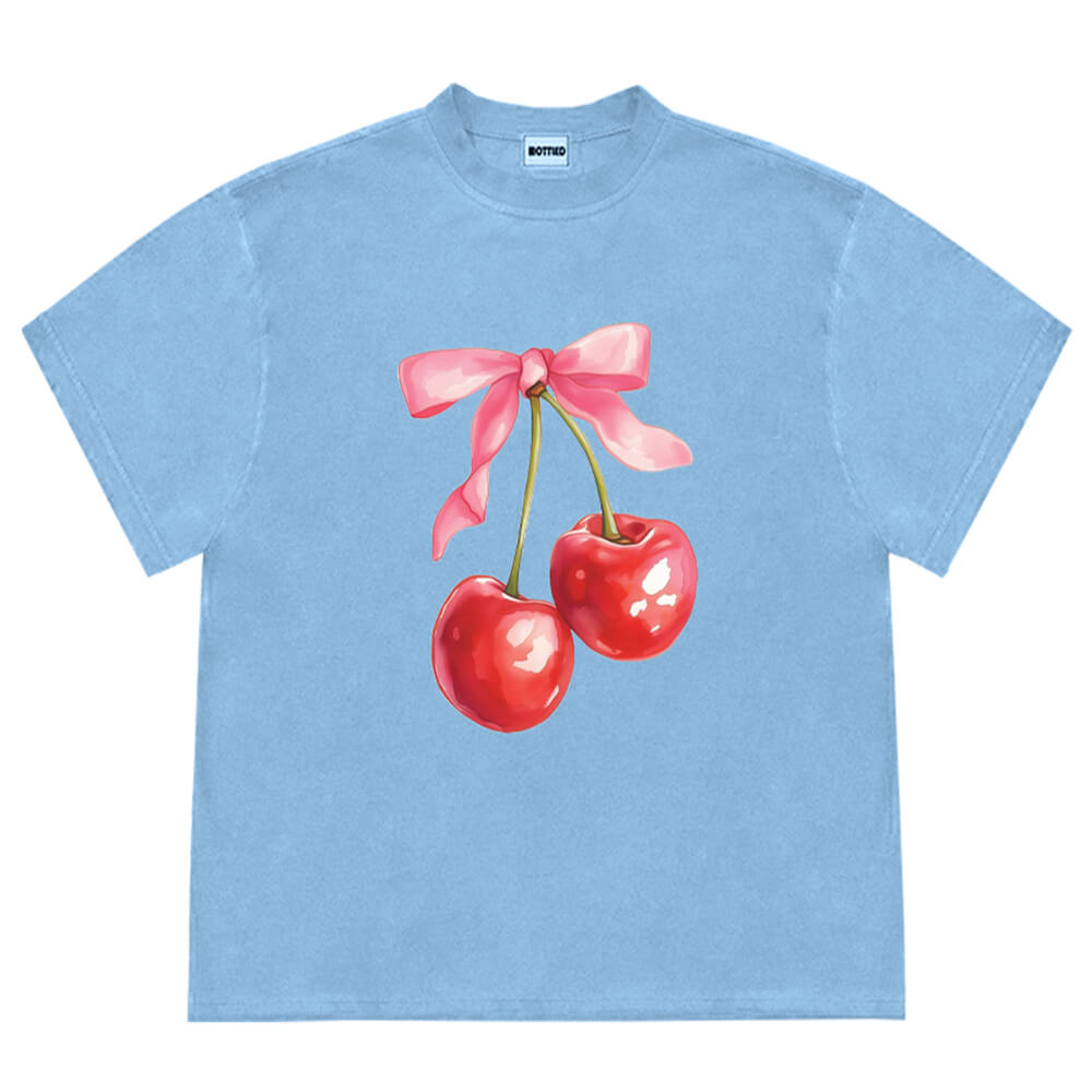 Cherry Bow Graphic T-Shirt
