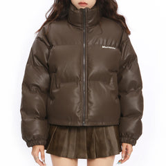 Chocolate Brown Puffer Jacket