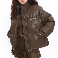 Chocolate Brown Puffer Jacket
