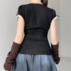 Coquette Aesthetic Ruched Top