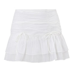 Coquette Aesthetic Ruffled Mini Skirt