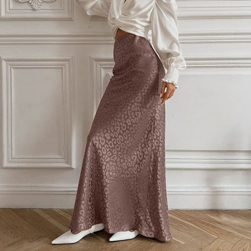 Rock mit Leopardenmuster für Damen, Print, schlank, hohe Taille, langer Rock, Mode, Retro, Luxus, Patchwork, Party, Club, Y2k, Rock, weiblich 