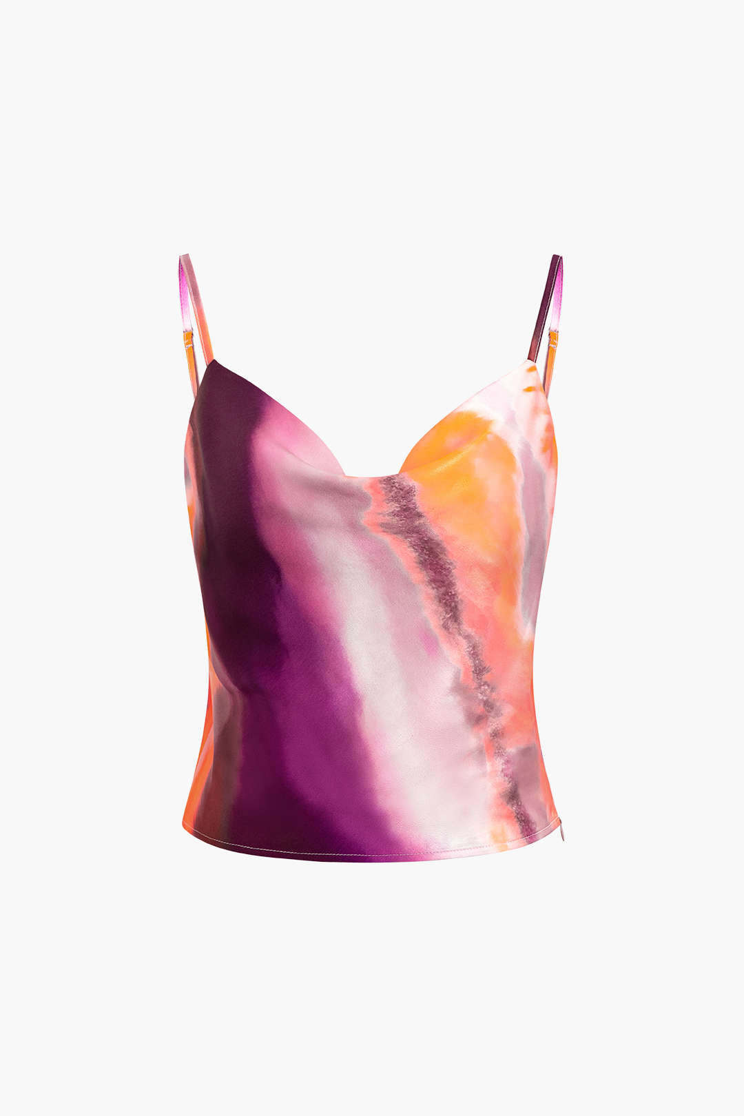 Tie Dye Cowl Neck Cami Top