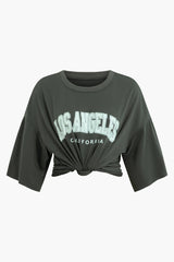 Set aus T-Shirt und Hose mit Rundhalsausschnitt und Buchstabendruck 