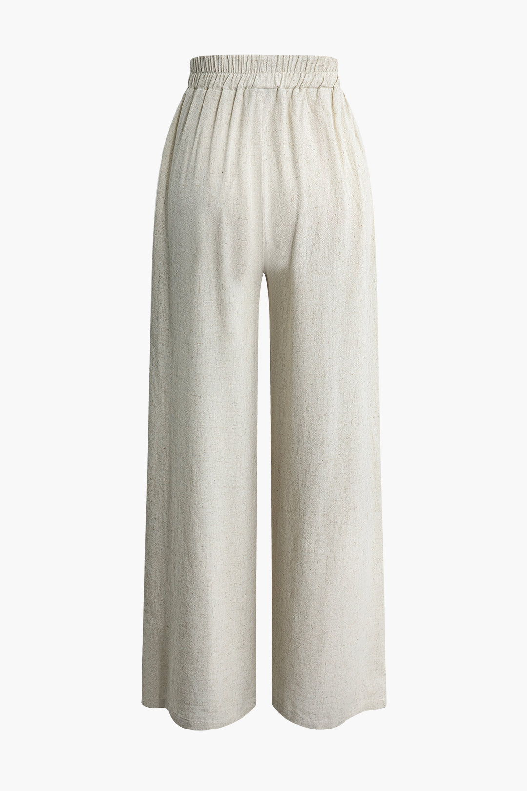 Linen Pleated Straight Leg Pants