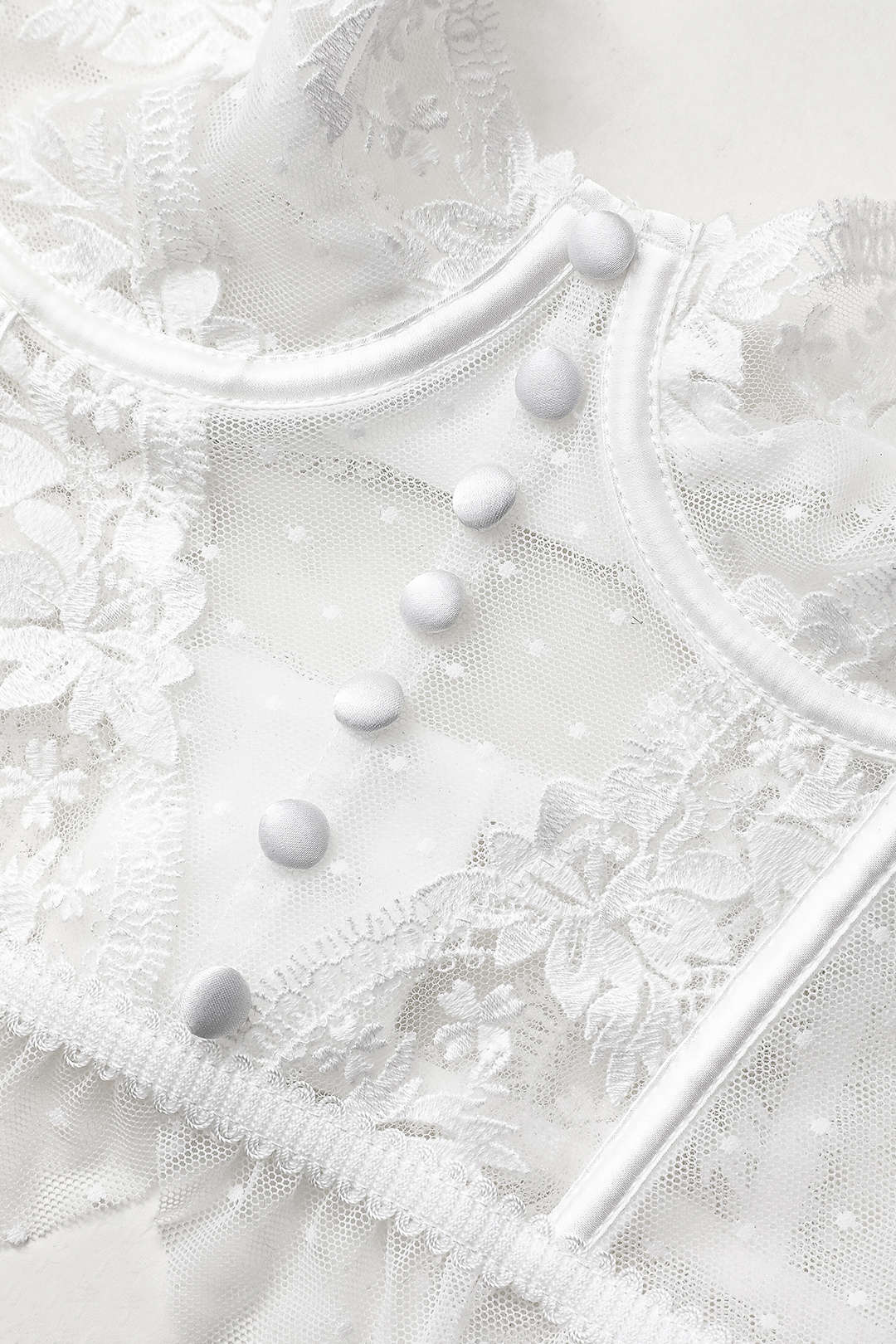 Camisole-Top aus Spitze mit Rüschenbesatz 
