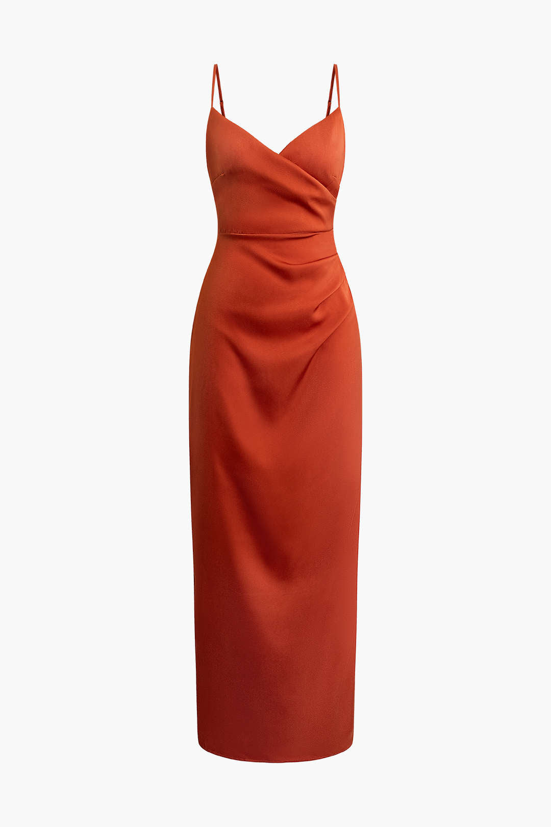 V-neck Ruched Cami Maxi Dress