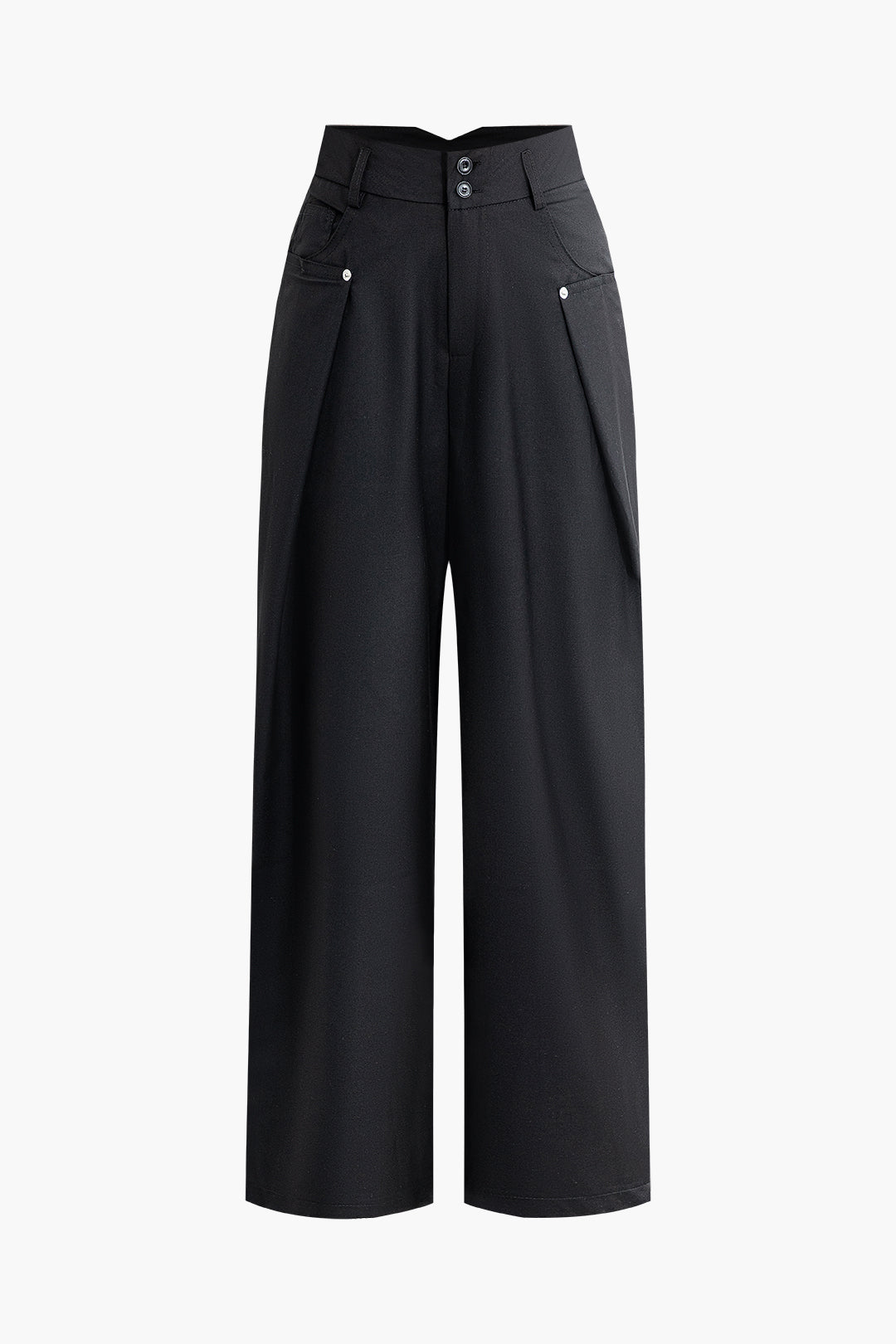 Pleated High Waist Wide Leg Pants