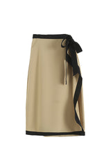 Contrasting TiesTrim Knot Side Midi Skirt