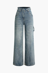 Faded Straight Leg Jeans