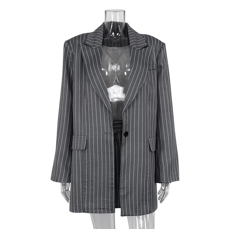 High Waist Slim Skirt Sets For Women Luxury Loose Long Sleeve Coats Woman Temperament Blazer 2 Piece Sets Womens OutfitsChristmas Gifts