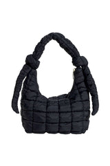 Quilted Ruched Shoulder Bag