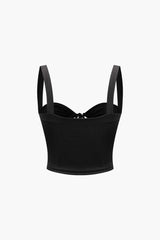 Tanktop mit gerüschtem Bindedetail 