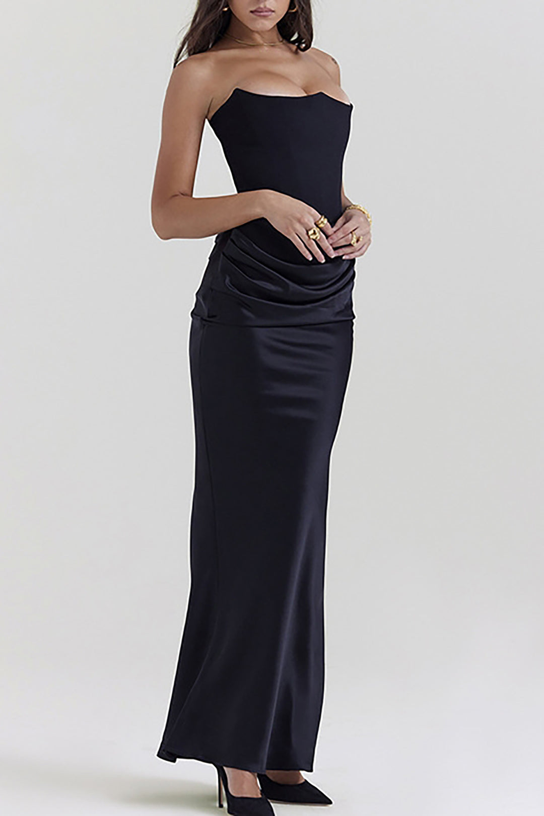 Trägerloses Maxikleid im Meerjungfrauen-Stil 