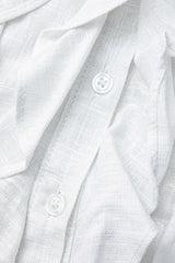 Ruffle Button Up Sleeveless Shirt