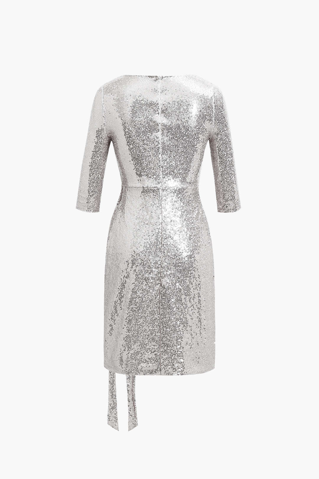 Plissiertes Minikleid mit Pailletten
