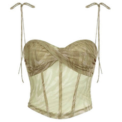 Fairycore Mesh Bustier Top
