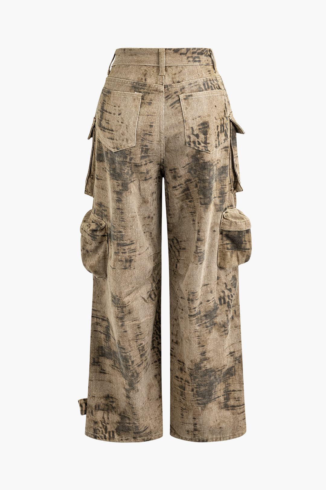 Tie Dye Multi-Pocket Wide Leg Cargo Pants