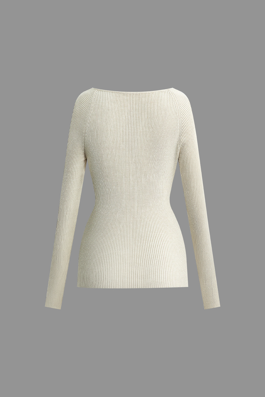 Solid Long Sleeve Knit Top