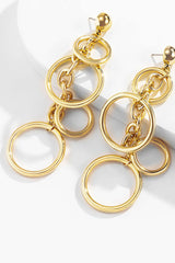 Circle & Chain Drop Earrings