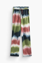 Tie Dye Tie Waist Pocket Pants