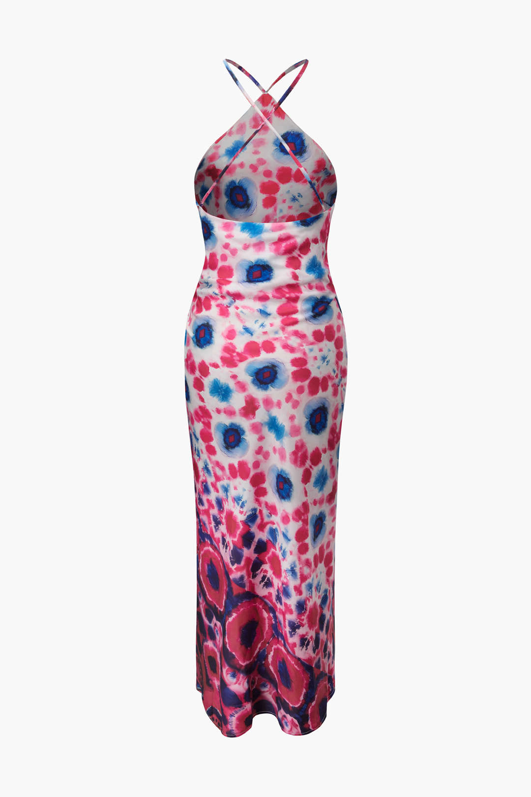 Floral Print Halter Maxi Dress