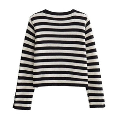 Old Money Striped Cardigan