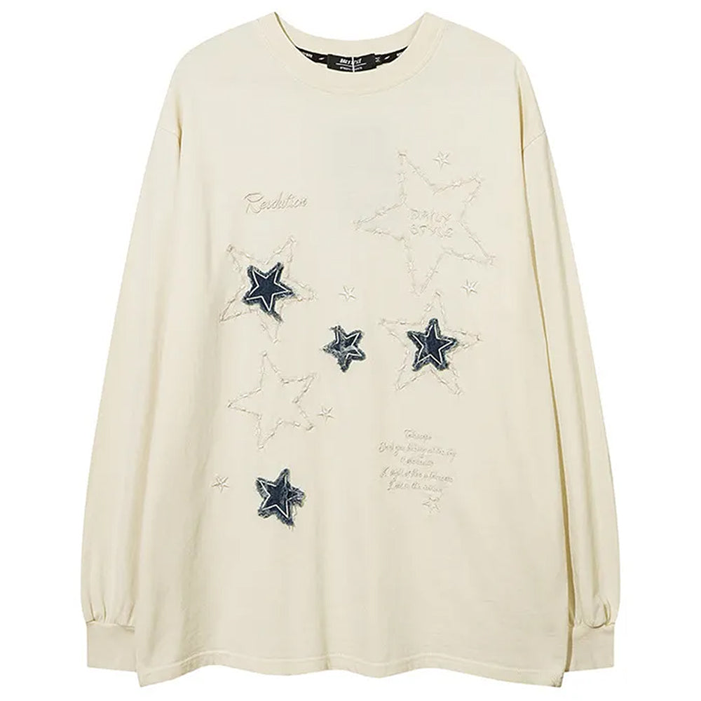 Preppy Star Patch Sweatshirt