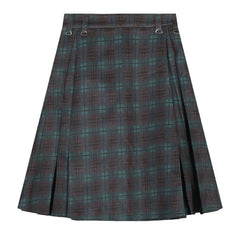 Preppy Style Checkered Kilt Skirt
