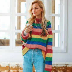Roll Neck Rainbow Jumper