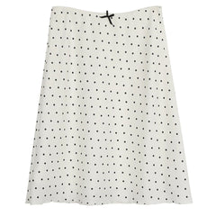 Satin Polka Dot Midi Skirt
