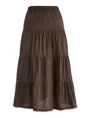 Ifomat Vintage Tiered Midi Skirt