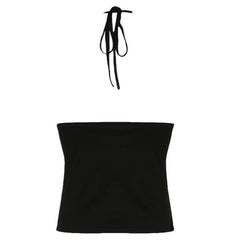 Y2K Buckle Halter Top